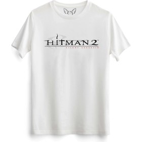Resim Alfa Tshirt Hitman Tasarımlı Baskılı Çocuk Beyaz Tshirt 
