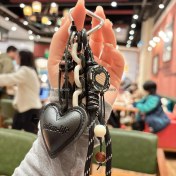 Resim Silver1 Gıoıo Yeni Ipek Eşarp Anahtarlık Kişiselleştirilmiş Inci Papyon Çanta Çekicilik Dokuma Anahtarlık (Yurt Dışından) 