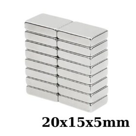Resim 20x15x5mm Neodyum Güçlü Mıknatıs - Neodim Magnet 