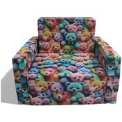 Resim Çocuk Koltuğu Komple Sünger Katlanabilir Yataklı %100 Pamuklu Kumaş- 0-6 Yaş Ayıcık 