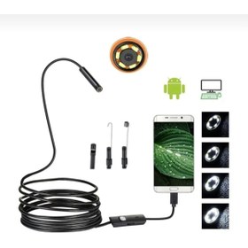 Resim FOSILAVM 3 in 1 USB endoskop kamera IP67 su geçirmez 6 LED muayene için Windows için PC için Android tip-c 