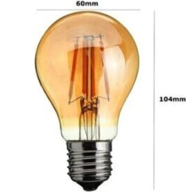 Resim Neo Vista Amber Cam A60 Rustik LED Ampul 4W E27 Duy Filamentli Ampul Gün Işığı Dekoratif Vintage Aydınlatma 