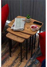 Resim Arpelia Harmoni Zigon Sehpa 3'lü Siyah 