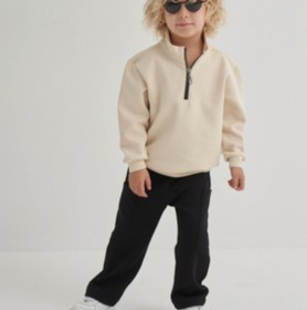 Resim Unisex Çocuk İnterlok Pantolon Siyah - 3-4 Yaş 