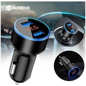 Resim Createtech Yüksek Voltmetre Usb Şarj Noktalı Led Kaliteli Dijital Cihazı Çift Çakmak Bağlantı Augıenb Araç 3.1a Sf 