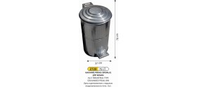 Resim Arı Metal 75 Lt Galvaniz Pedallı Çöp Kovası 
