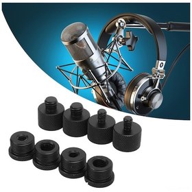 Resim Vkemall Mikrofon Standı Adaptörü, Alüminyum Allyum, 5/8-3/8-1/4 Cinsiyet Dönüştürücü, Kamera, Mikrofon, Tripod Uyumlu, Dayanıklı Somun Aksesuarı 