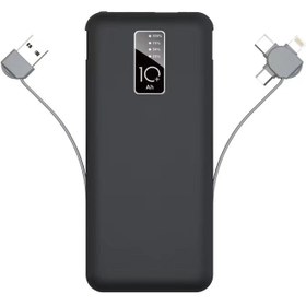 Resim Zore PW-05 Hızlı Şarj Led Göstergeli Micro Lightning Type-C Kablolu Taşınabilir Powerbank 10000mAh - Beyaz 