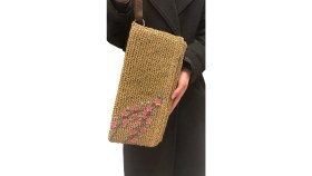 Resim El Işi Iğne Oyası Detaylı Clutch El Çantası 