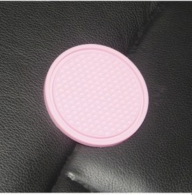 Resim Maiyame Pembe Silikon Bardak Altlığı - Kaymazsız Isı Yalıtımı - Araç Ve Ev Kullanıma Uygun - Dayanıklı Ve Yeniden Kullanılabilir 