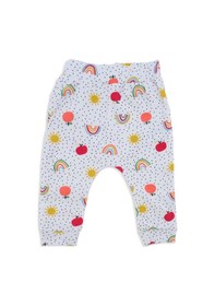 Resim Unisex Bebek Çocuk Gökkuşağı Desen Tek Alt Eşofman Altı 2'li Set 001 