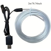 Resim Willowhaven Araba İçin 7 Renkli 2m Rgb Led Işık Şeridi, Usb Dekoratif Ortam Aydınlatma 