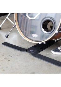 Resim Gruv Gear Nm-blk-dbl Nanomat Akustik Davul Matı Double Pedal Çift Pedal İçin Genişletilmiş Alan 
