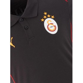 Resim Galatasaray Orijinal Puma A Takım 5 Yıldız Polo T-Shirt Atkı ve Hediyelik Ahşap Kutulu 
