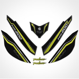 Resim Redline Grafik Bajaj Pulsar Ns 200 Kuyruk Pad Set Midnight Serisi Siyah-neon Sarı 