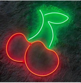 Resim Kiraz Neon Tabela Neon Yazı Dekoratif Aydınlatma 