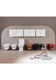 Resim Seramiksan A041050H Silva Kanalsız Açık Montaj Yavaş Kapak Asma Klozet 