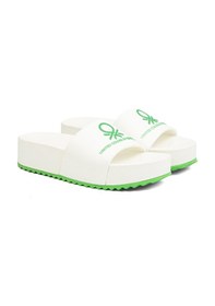 Resim United Colors Of Benetton Benetton Bn-1211- 3489 Beyaz - Kadın Terlik Beyaz 