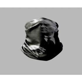 Resim Mustafa Kemal Atatürk Tasarımlı Motorsiklet Bandana 