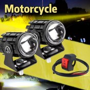 Resim 12V mini kompakt spor bisiklet modeli, bağlantı için üç kablo, sarı ışık beyaz ışık 