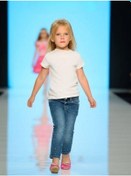 Resim Kız Bebek Taş İşlemeli Esnek Kot Pantolon-15852 Mavi 