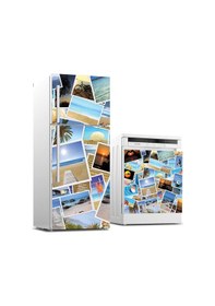 Resim Buzdolabı Ve Bulaşık Makinası Beyaz Eşya Sticker Kaplama Tatil Ko 