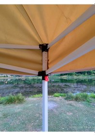 Resim 3x3 M 40 Mm Altıgen Gazebo Tente Krem 
