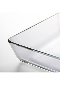 Resim Fırın-servis Kabı, Cam, 35x25 Cm Açık Gri 