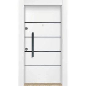 Resim Mono Çelik Kapı MN-6027 Dış Iklim Kapısı Yağmur'a ve Güneşe Dayanıklı Çelik Kapı 