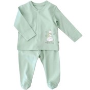 Resim Bibaby Biorganik Happy Always Pijama Takımı 59699 Yeşil Albimini