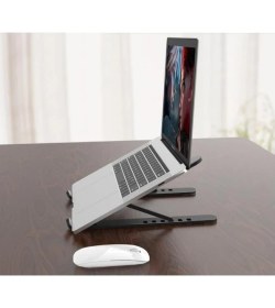 Resim Nacario Yükseklik Ayarlı Plastik Laptop Standı, Kolay Kurulum, Taşınabilir, Ergonomik ve Konforlu, Bilgisayar Standı 