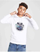 Resim K Pop Bts Logo Koreli Grup Baskılı Unisex Çocuk Kapüşonlu Sweat Beyaz 