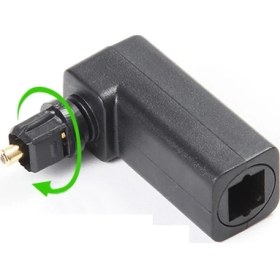 Resim Alfais 4440 Fiber Optik Toslink M/f Dijital 90 Derece Dirsek L Çevirici Dönüştür Adaptör 