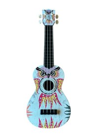 Resim Soprano Ukulele Baykuş Desen Kapak 