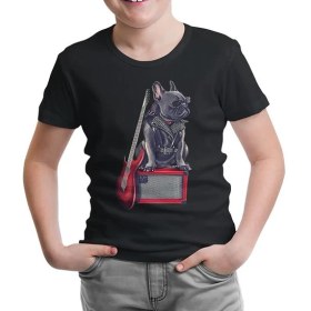 Resim Lordd T-Shirt Lorddd T-Shirt T-Shirt Rocker Dog Siyah Çocuk Tshirt 
