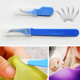 Resim 1 adet/2 adet/6 adet Dikiş Çıkarıcılar Tıraş Dikiş Çıkarıcı Kesiciler İplik Çıkarıcı Aracı Koruyucu Kılıf ile Dikiş El Sanatları Nakış için 