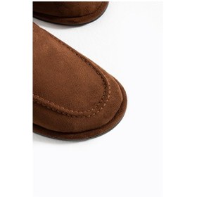 Resim Konforlu Kadın Süet Mokasen Ayakkabı Loafer Acıkahve 
