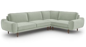Resim Klem 210 x 290 Köşe Ahşap Ayak - Kadife - Kül Gri / Koyu / Rahat Dolgu 