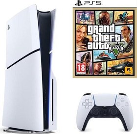 Resim Playstation 5 Slim CD Edition - Ps5 GTA 5 Oyun Konsolu (i̇thalatçı Garantili) 