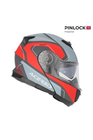 Resim Acerbis Serel 22-06 Kask Gri Kırmızı 