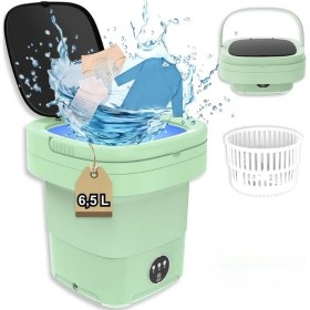 Resim Saravita Katlanabilir Taşınabilir Kurutmalı Çamaşır Makinesi Kamp Yurt Karavan Seyahat Mini Çamaşır Makinesi 