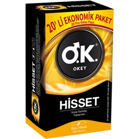Resim Okey Hisset Prezervatif 20'li Ekonomik Paket 