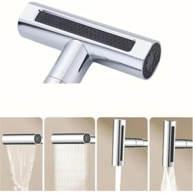 Resim Sepetopia Çok Fonksiyonlu Musluk Başlığı | 4 Su Modu | Geniş Uyumlu Adaptör Seti | Mutfak ve Banyo Uyum 