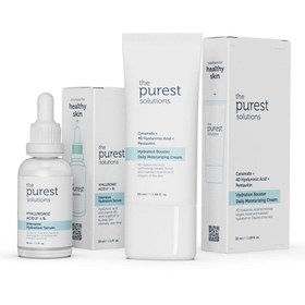 Resim The purest solutions tüm ciltlerin kullanımına uygun günlük yoğun nemlendirme seti 