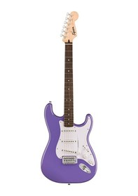 Resim Squier 0373150517 Sonic Stratocaster Elektro Gitar Ultraviolet Mor Renk Laurel Klavye Ve Beyaz Pickguard 