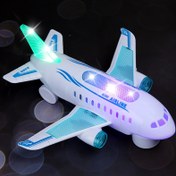 Resim LED Işıklı Müzikli ve Etkileşimli 360° Dönen Tekerlekler - Çıkarılabilir Kanatlar & Katlanabilir LED Işıklar, Dayanıklı Plastik Eğitim Oyuncak Erkek & Kız Çocukları İçin Yaş 3+ (Beyaz/Mavi), Oyuncağı Uçak, Çocuk Oyun Zamanı, Canlı Tasarım, Güvenli Malzeme, Anaokulu Çocukları 