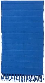 Resim Saks Mavisi Fitilli Double Pamuk Peştemal 