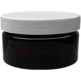 Resim 100ml Kahverengi Akrilik Plastik Krem Kavanozu Beyaz Kapaklı, 12 Adet, Krem Kavanozu, Kozmetik Kavanoz, Plastik Kavanoz 