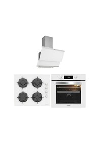 Resim Silverline BO65E4W01 - CS5335W01 - 3420 CLASSY Beyaz Cam Ankastre Set 