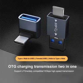 Resim Type C Erkekten USB A Dişiye Tip C Erkesten USB 3.1 A Erkeğe OTG 10Gbps Veri Senkronizasyon Dönüştürücü Adaptörü - Mobil Telefon, Tablet ve Dizüstü Bilgisayar için 